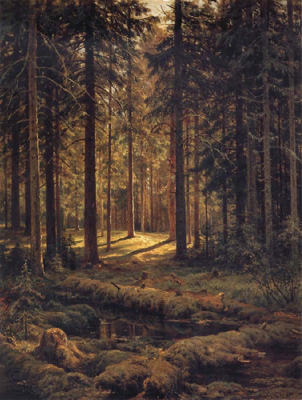 Ivan Shishkin Conifer-Sunshine Norge oil painting art